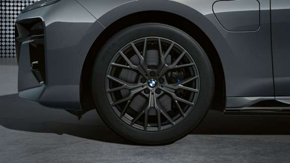 20" M Performance легкосплавные диски Y-spoke 911 M Jet Black, матовые, комплект летних колес в сборе, BMW i7 M70 xDrive G70 BMW i7 M70 xDrive G70, 20" M Performance легкосплавные диски Y-spoke 911 M Jet Black, матовые, комплект летних колес в сборе