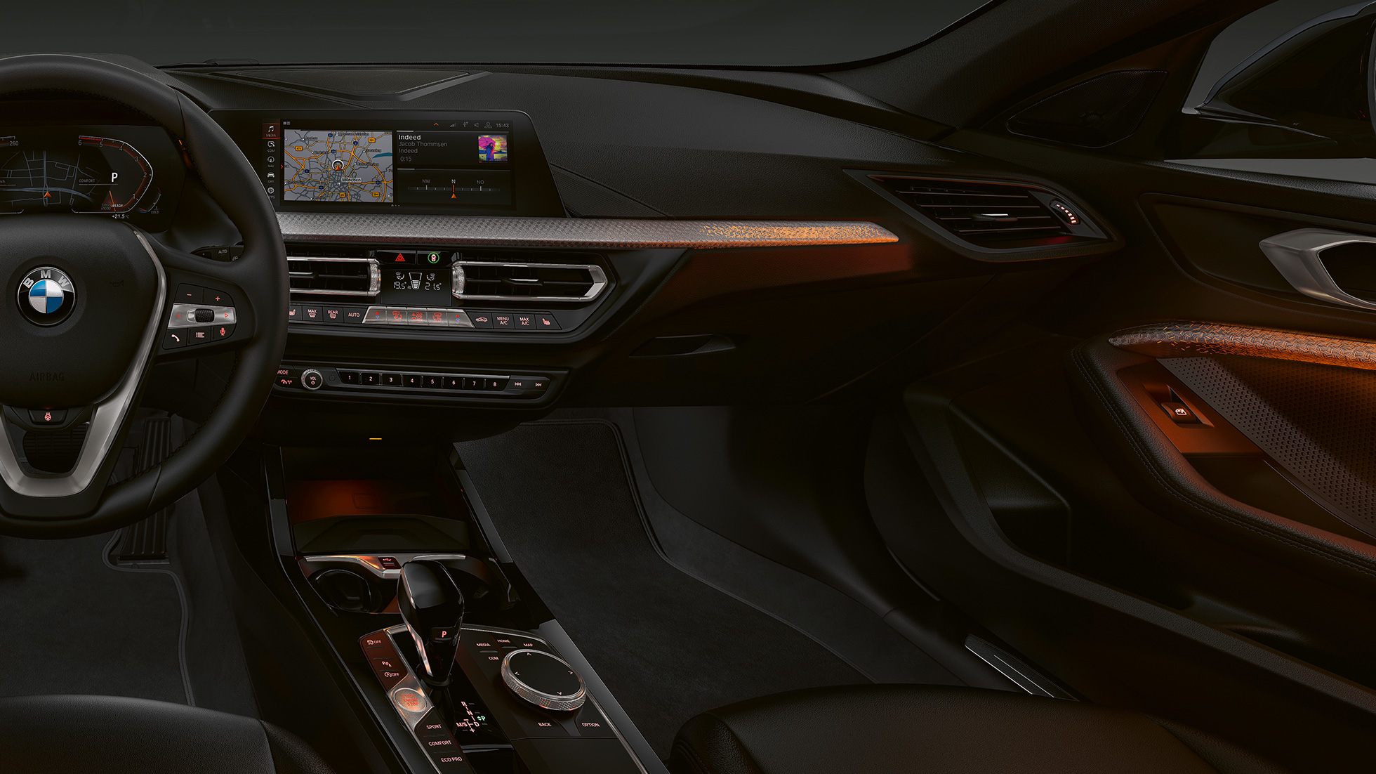 Отделка салона 'Illuminated Nice'. BMW 1 серии модель Luxury Line, отделка салона 'Illuminated Nice'.