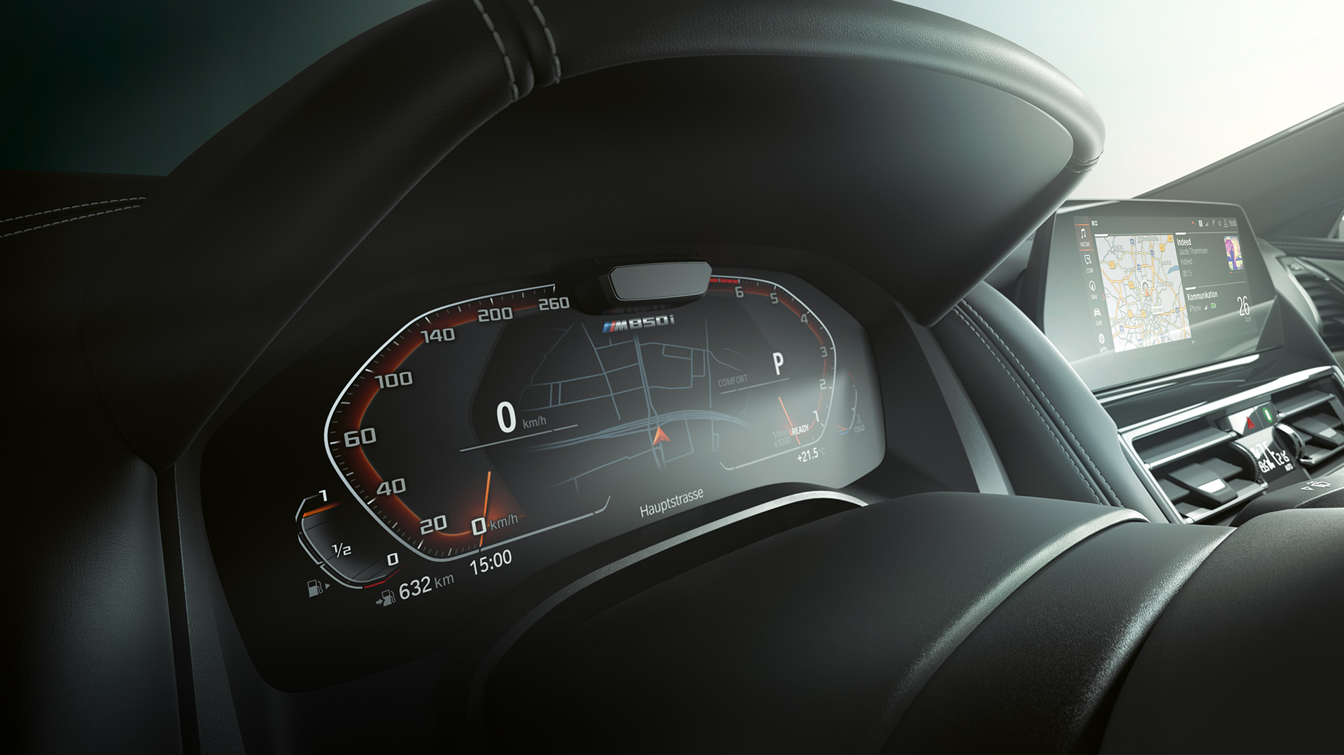 BMW M850i xDrive, панель приборов, пакет систем помощи водителю. BMW M850i xDrive, панель приборов, пакет систем помощи водителю.