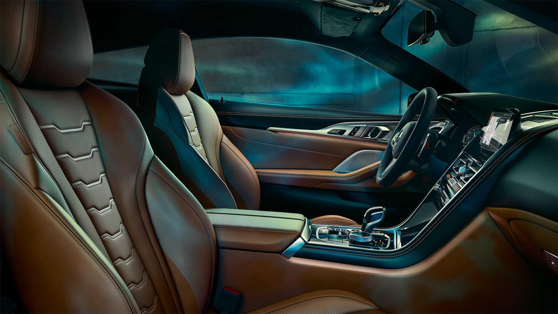 Интерьер BMW 8 серии Coupe с оснащением BMW Individual. Интерьер BMW 8 серии Coupe с оснащением BMW Individual.