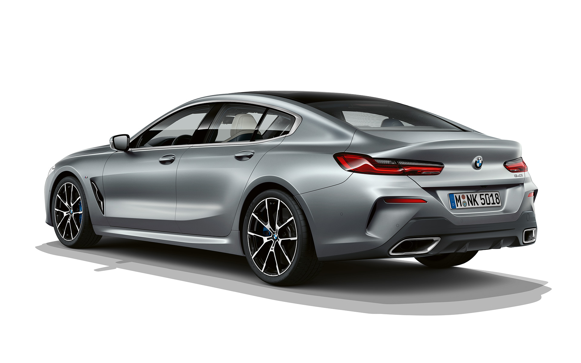 Frozen Temptation вид сзади с поворотом в три четверти BMW 8 серии Gran Coupé, Frozen Temptation вид сзади с поворотом в три четверти