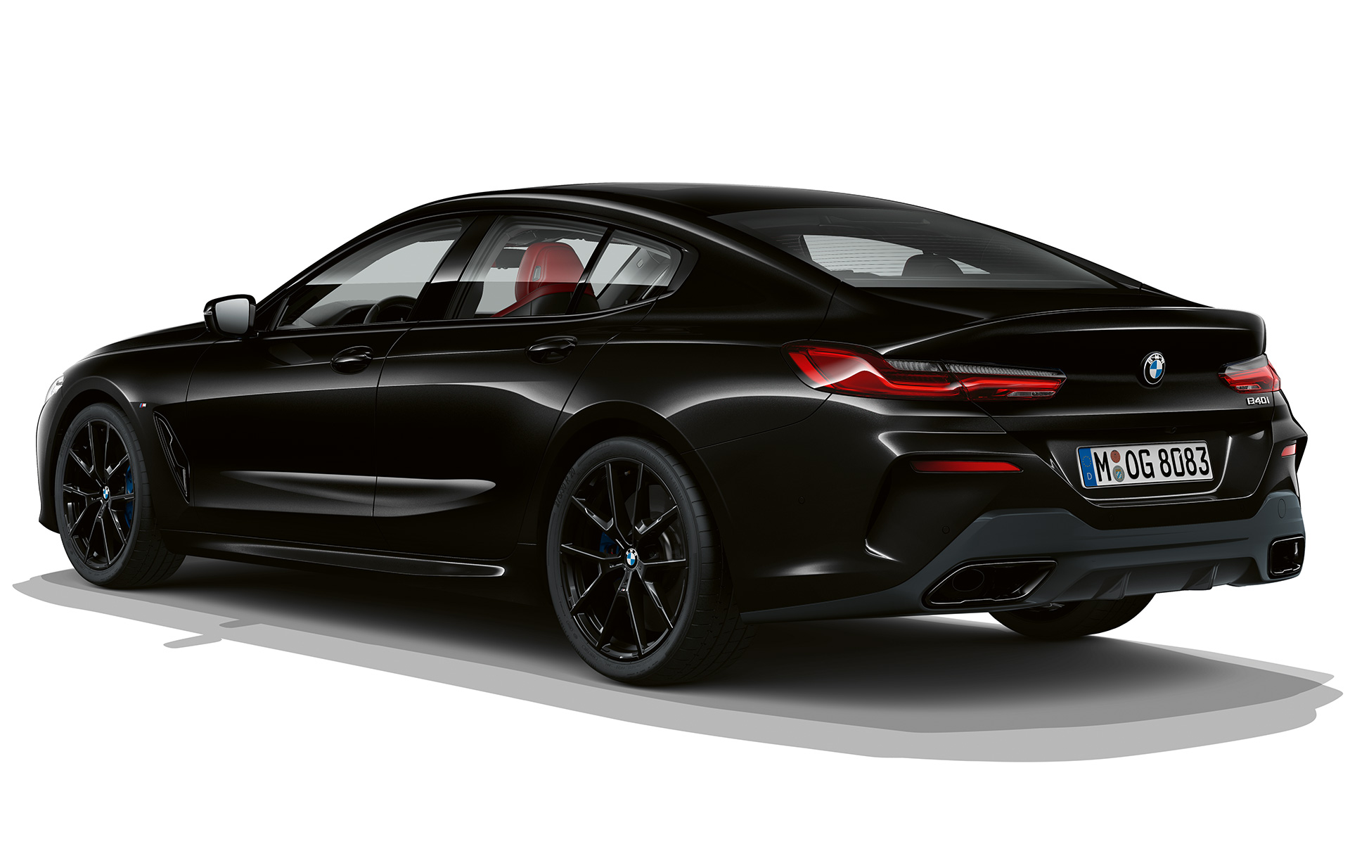 Dark Seduction вид сзади с поворотом в три четверти BMW 8 серии Gran Coupé, Dark Seduction вид сзади с поворотом в три четверти