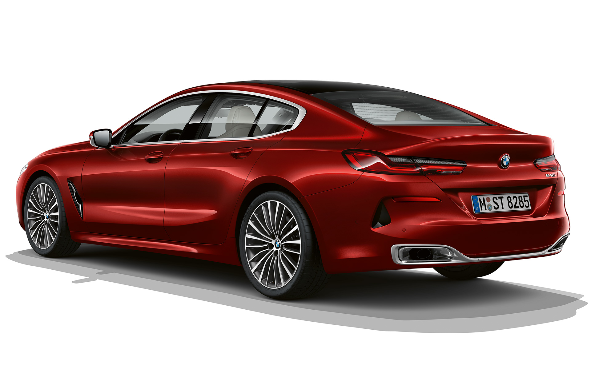 Impulsive Heat вид сзади с поворотом в три четверти BMW 8 серии Gran Coupé, Impulsive Heat вид сзади с поворотом в три четверти