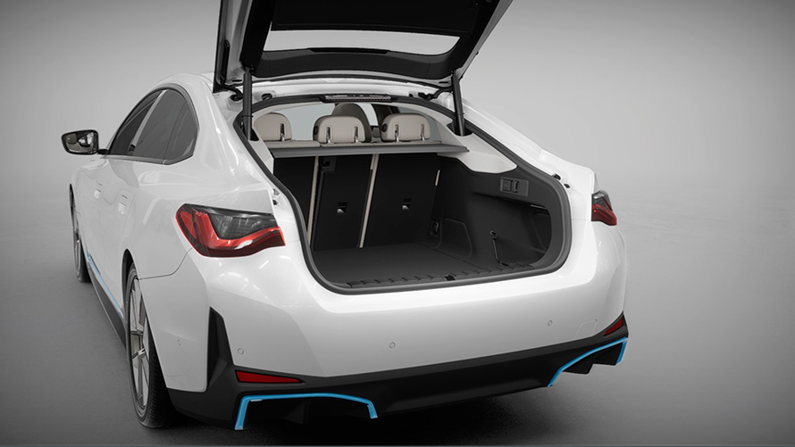 Багажное отделение и задняя дверь BMW i4 G26 2021 Багажное отделение и задняя дверь BMW i4 G26 2021