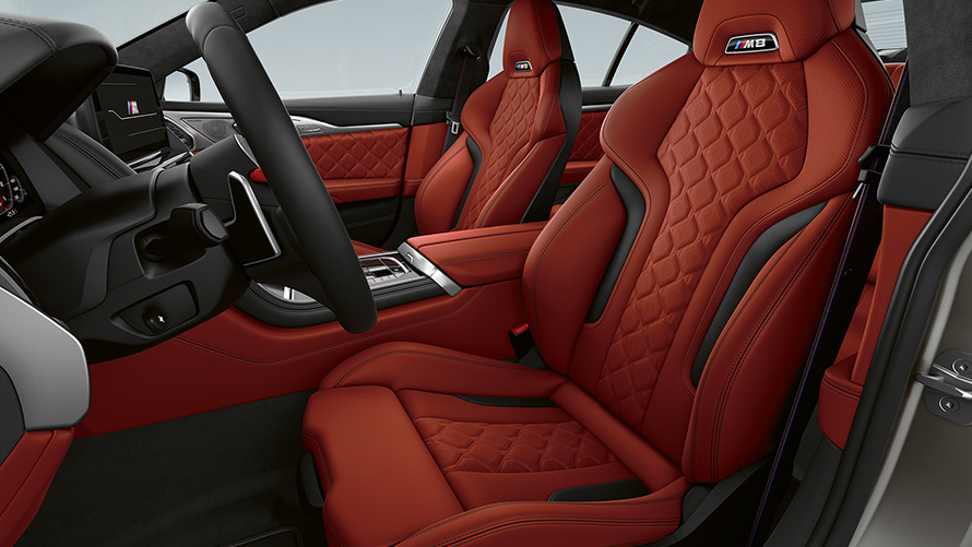 BMW M8 Gran Coupe F93 LCI Facelift 2022, салон, сиденья M Sport