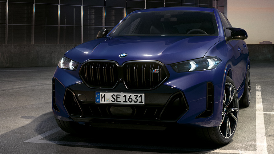 BMW X6 M60i xDrive G06 MP, фары, крупный план
