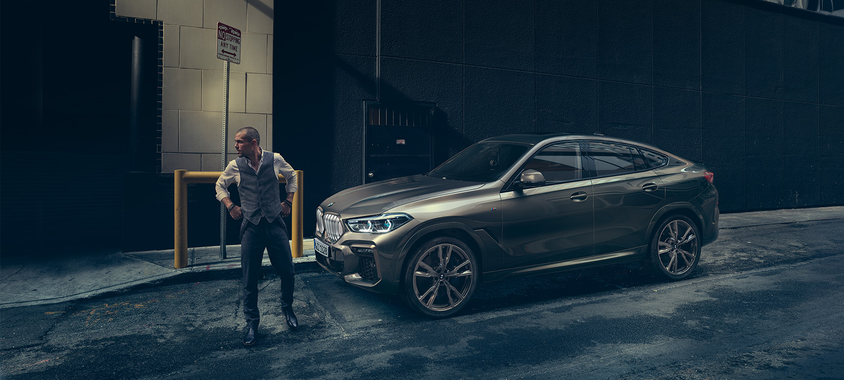 BMW X6 G06 2019 Manhatten metallic, вид спереди в три четверти